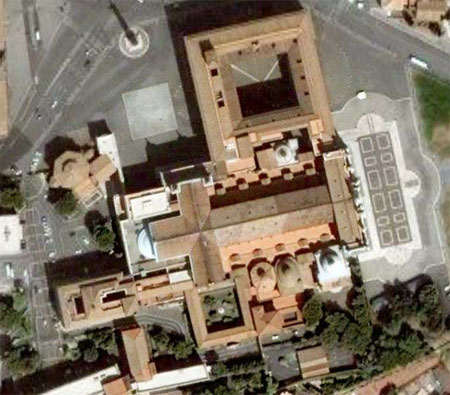google earth view of san giovanni in laterano